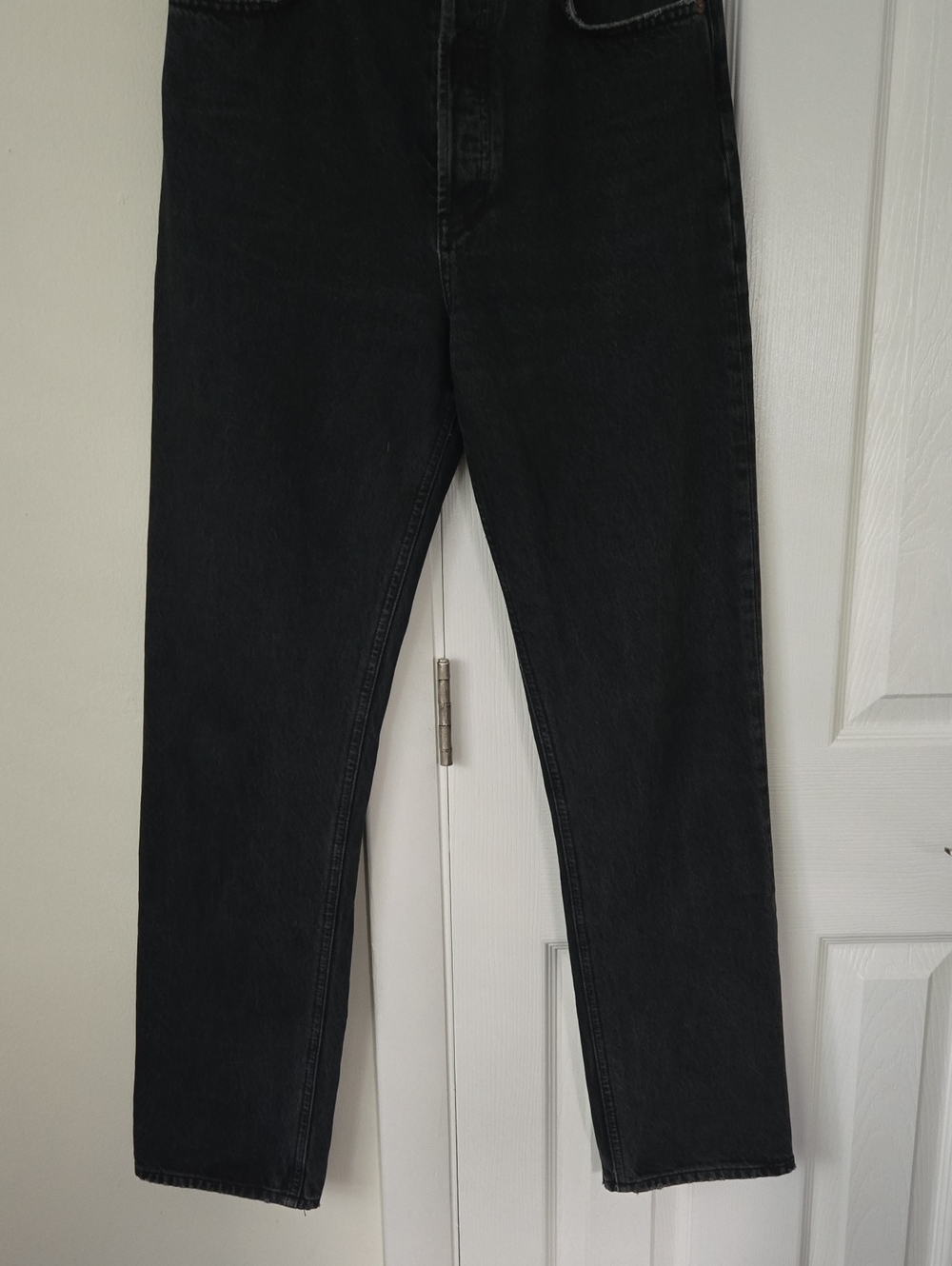 AGOLDE 90’s Pinch Waist High Rise Straight Jeans Hitch Organic Cotton Button Fly - Picture 4 of 12